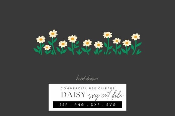 Download Daisy Border Papercraft SVG Cut File - Cut file Collection