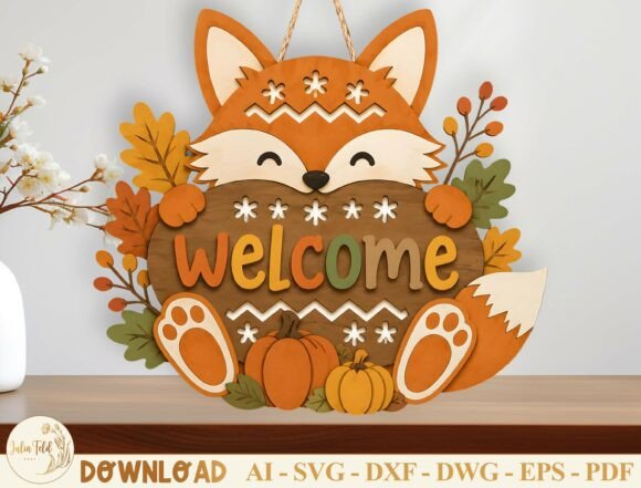 Download Fall Door Hanger Laser Cut File SVG - Premium Resources