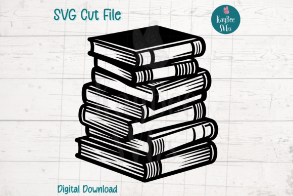 Download Stack of Vintage Books SVG Cut File - Cut file Collection