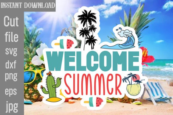 Download Welcome Summer SVG Cut File - Cut file Collection