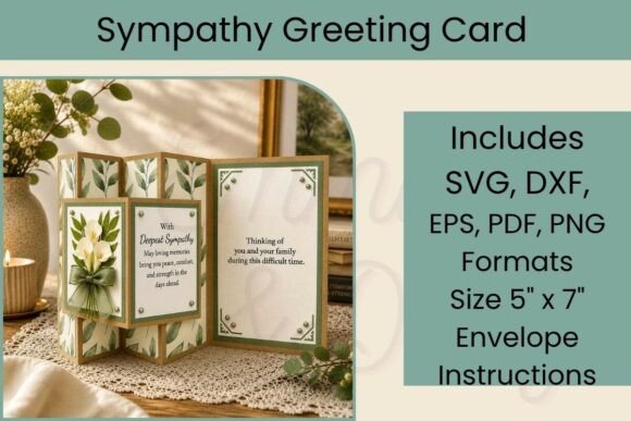 Download Sympathy Card Calla Lily SVG Cut Files - Cut file Collection