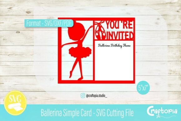 Download Ballerina Birthday Invite – SVG Cut File - Cut file Collection