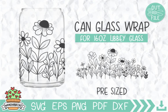 Download Wildflower Can Glass Wrap - Wildflower Collection