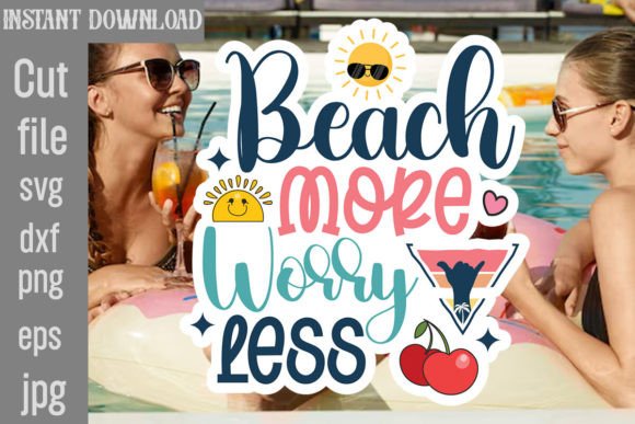 Download Beach More Worry Less SVG Cut File - Cut file Collection