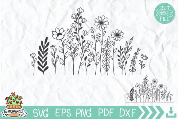 Download Wildflowers Meadow Border Svg - Wildflower Collection