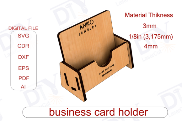 Download Business Card Holder Laser Cut Files SVG - Cut file Collection