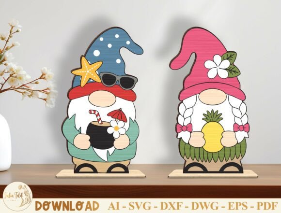 Download Beach Gnome Laser Cut File SVG Bundle - Cut file Collection