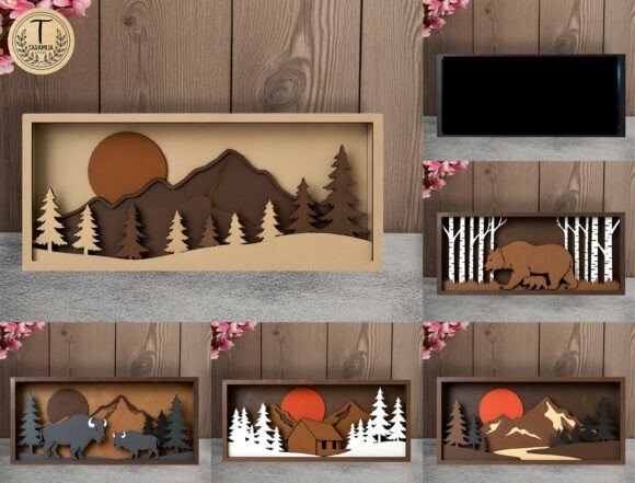 Download 3D Landscape Laser Cut Files Svg Bundle - Cut file Collection