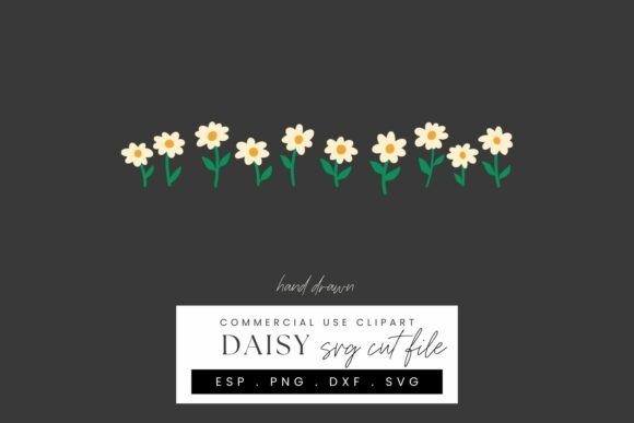 Download Daisy Border Papercraft SVG Cut File - Cut file Collection
