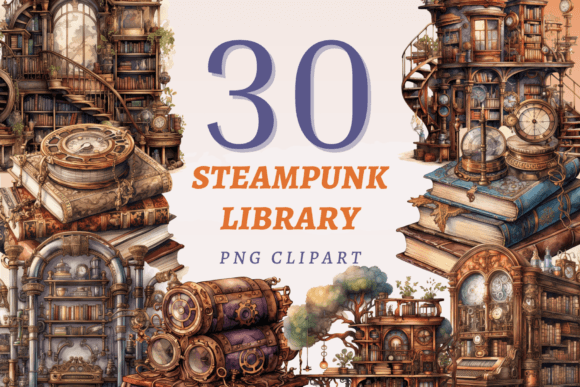 Download Steampunk Library PNG Bundle - Library png Collection