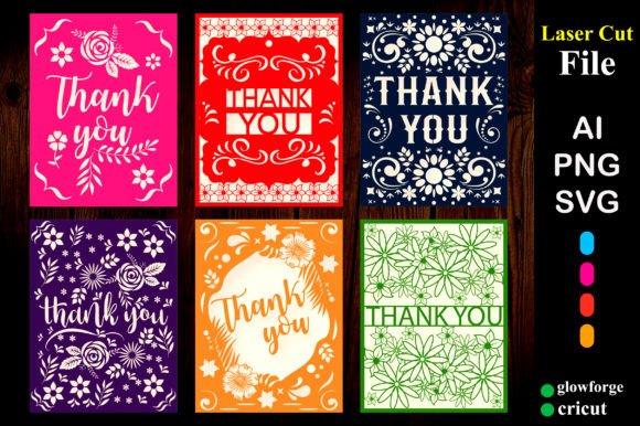 Download Thank You Card SVG Cut Files Bundle - Cut file Collection