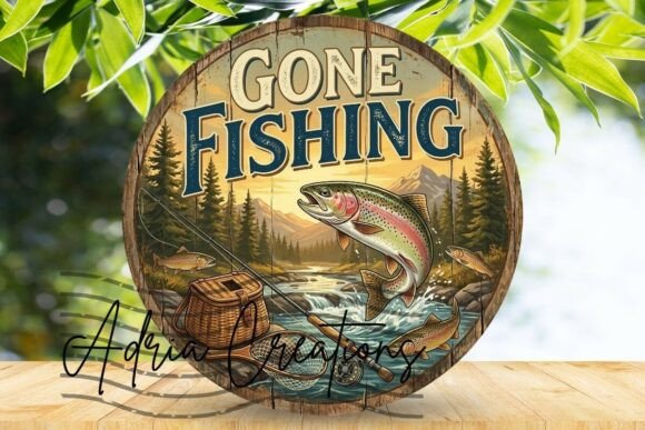 Download Gone Fishing Door Sign, Fish Coaster Png - Coaster png Collection