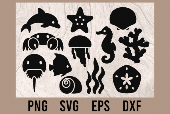 Download Ocean Creature Cut Files | PNG, SVG - Cut file Collection
