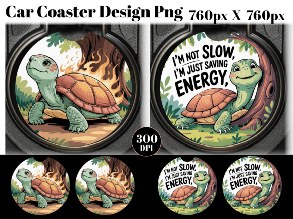 Download I'M NOT SLOW Car Coaster PNG Sublimation - Coaster png Collection