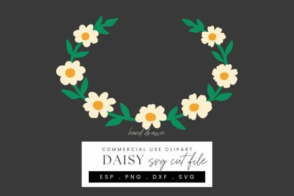Download Daisy Wreath Papercraft SVG Cut File - Cut file Collection