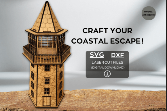 Download Lighthouse Laser Cut Files, SVG &amp; DXF - Cut file Collection