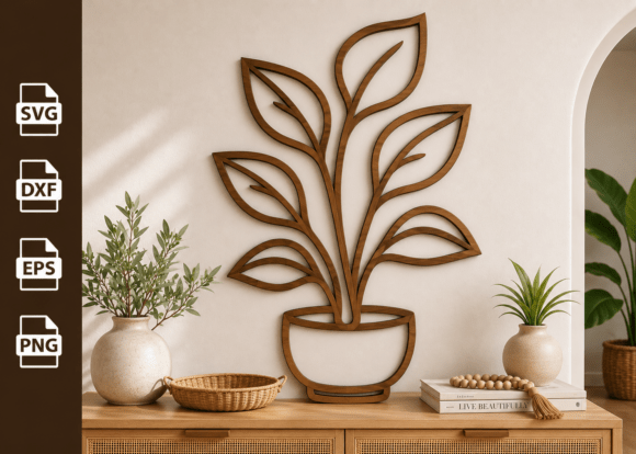 Download Potted Plant Tree Laser Cut Files Svg - Cut file Collection